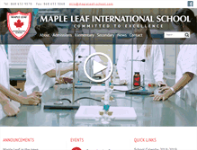 Tablet Screenshot of mapleleaf-school.com